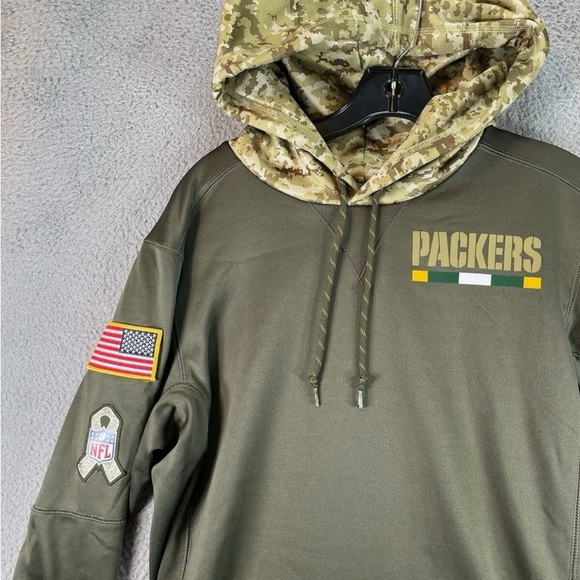 Nike Green Bay Packers Salute to Service Hoodie Sweatshirt 2017 NFL size Sp6 - Picture 5 of 15
